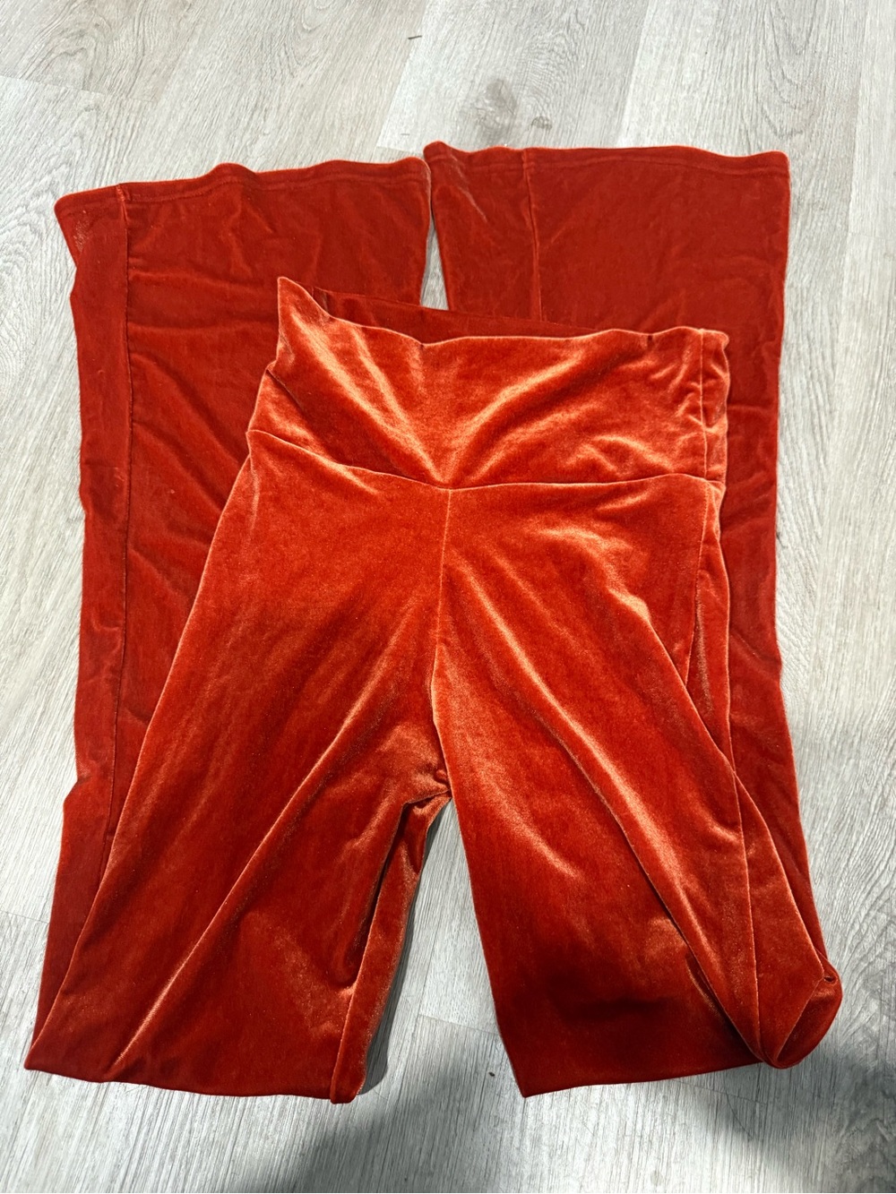 Velvet Wide-Leg Pants in Rust vintage whimsigoth celestial
